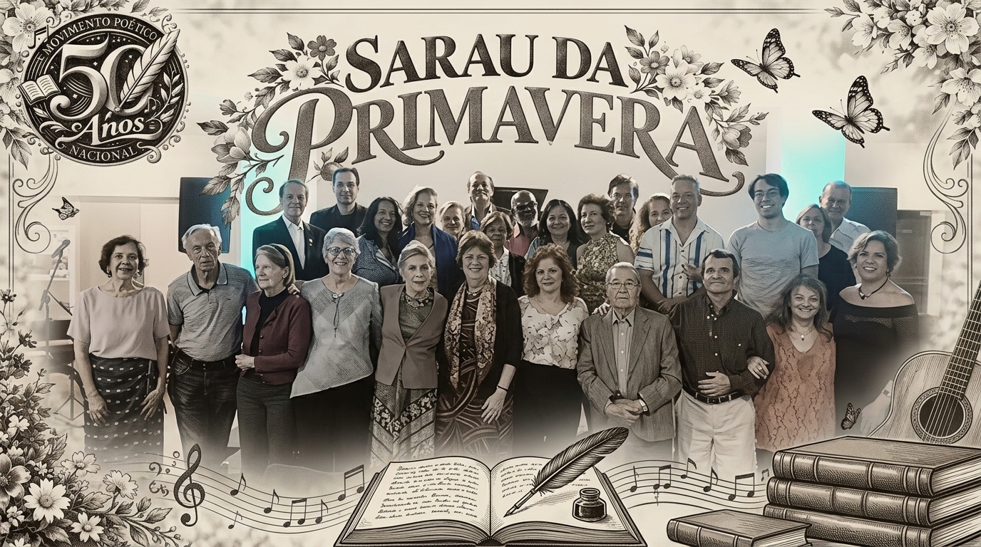 Movimento Poético Nacional promove Sarau da Primavera com poesia, música e arte em São Paulo